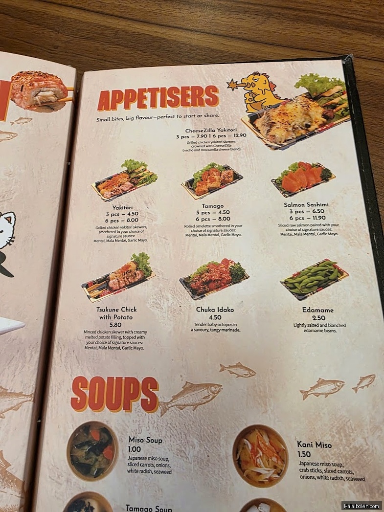 Salmon Warrior - menu