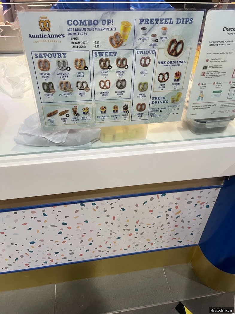 Auntie Anne's - menu