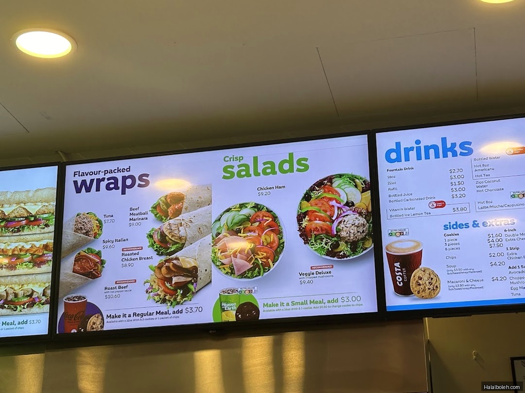 Subway - menu