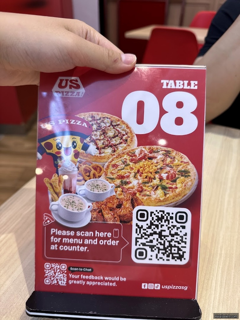 US Pizza - menu