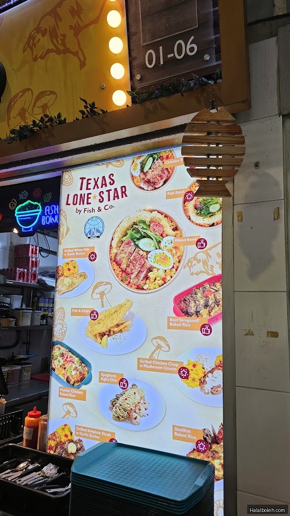 Texas Lone Star - menu