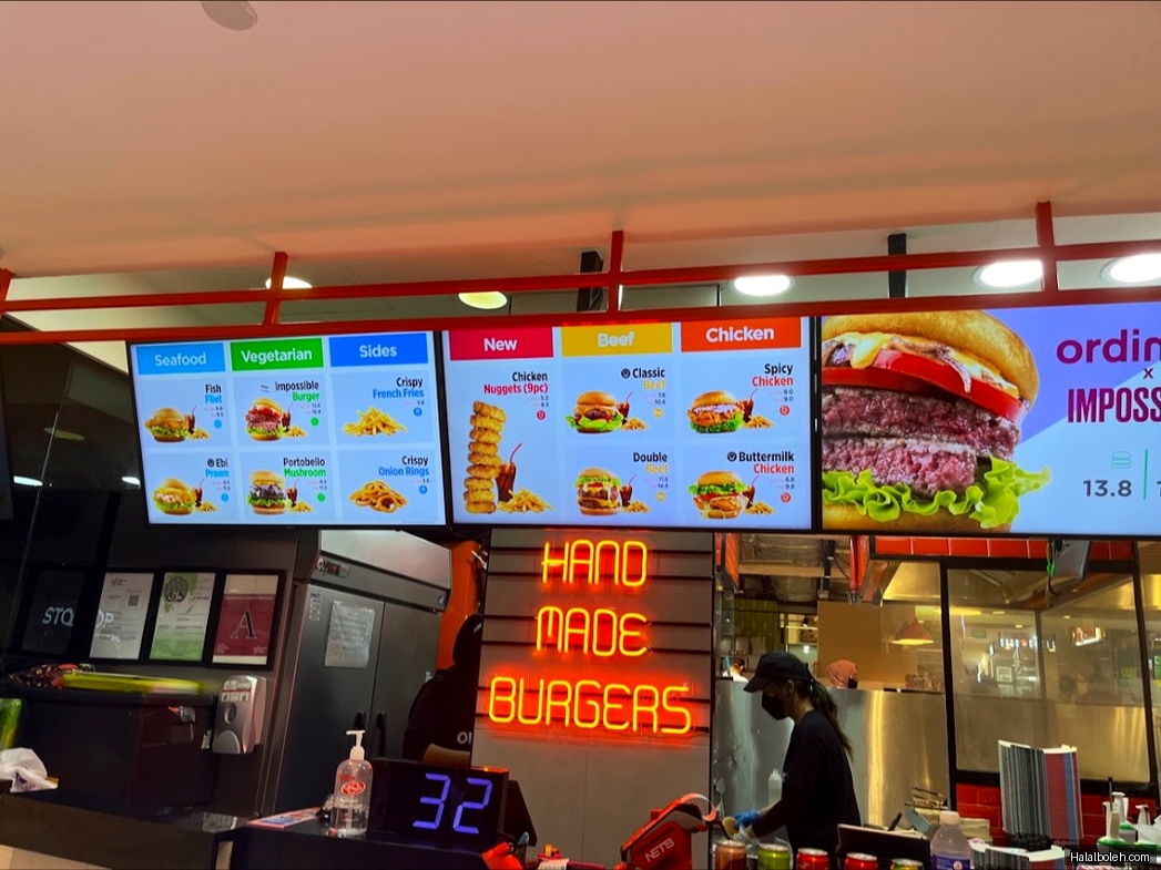 Ordinary Burgers - menu