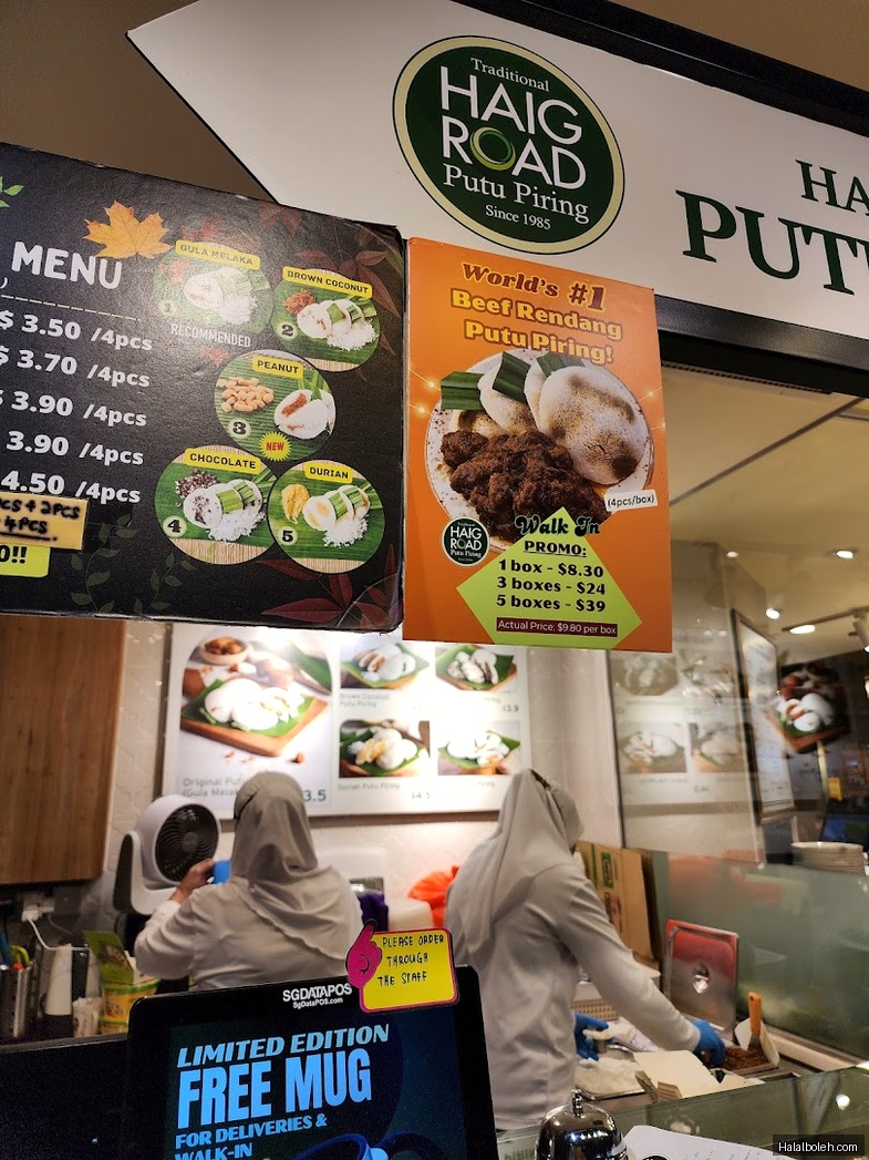 Traditional Haig Road Putu Piring - menu