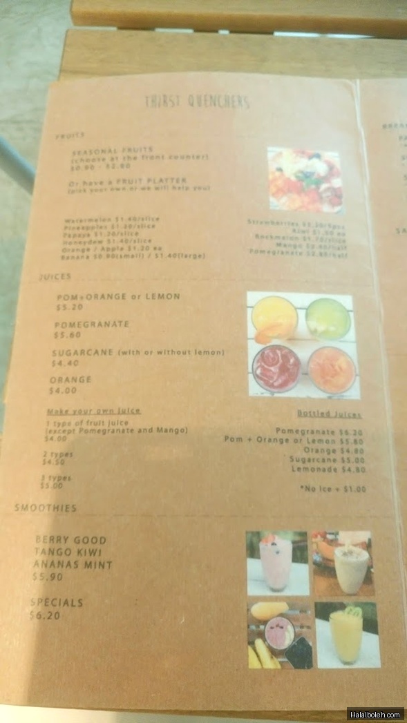Limaa at 390 Victoria Street - Menu