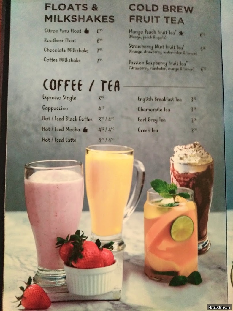 Coast & Roast - menu