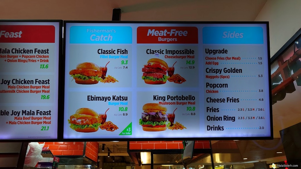 Ordinary Burgers - menu