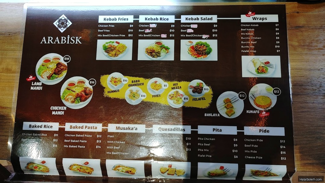Arabisk at Bukit Panjang Plaza - Menu