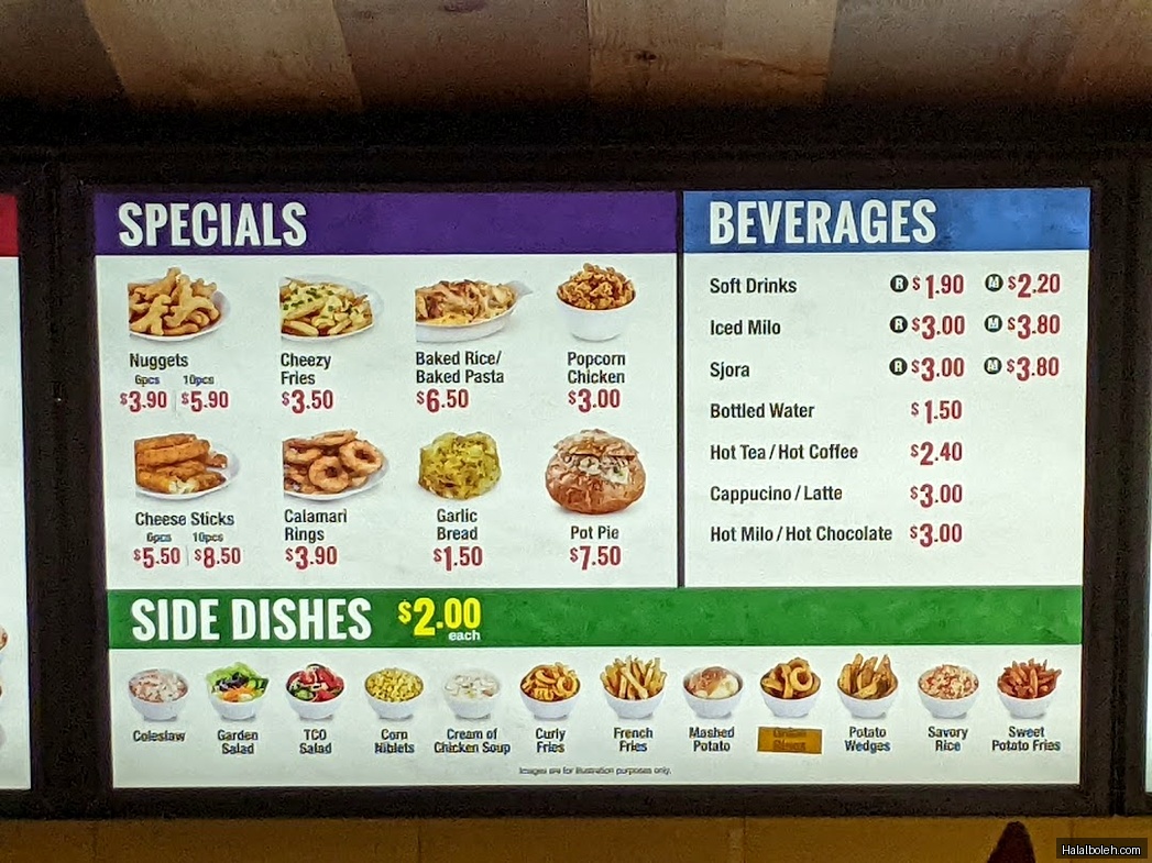 Chic-a-boo - menu