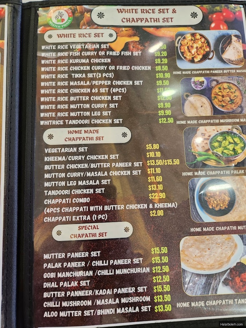 Master Prata at Alexandra Central - Menu