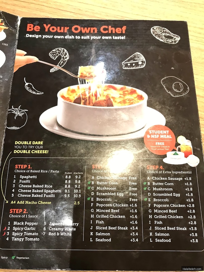 Eighteen Chefs - menu