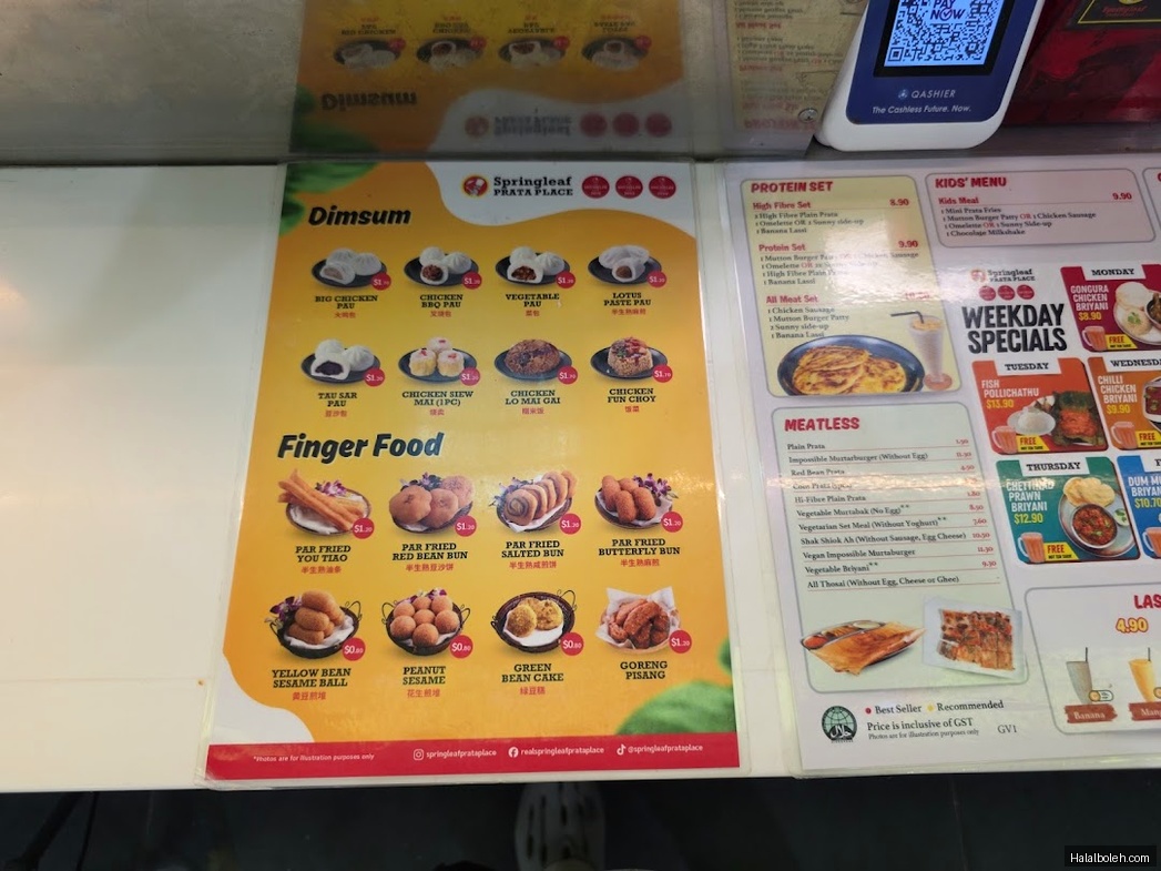 Springleaf Prata Place - menu