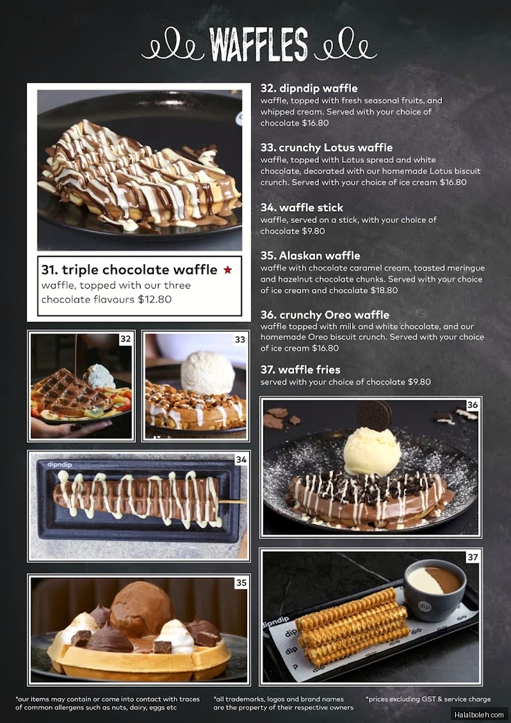 Dipndip at VivoCity - Menu