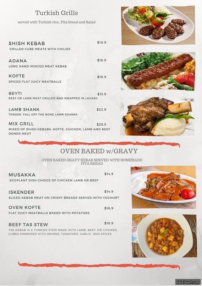 Kebab Station at 920 East Coast Parkway - Menu