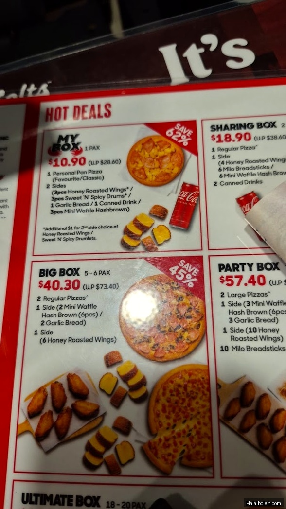 Pizza Hut - menu