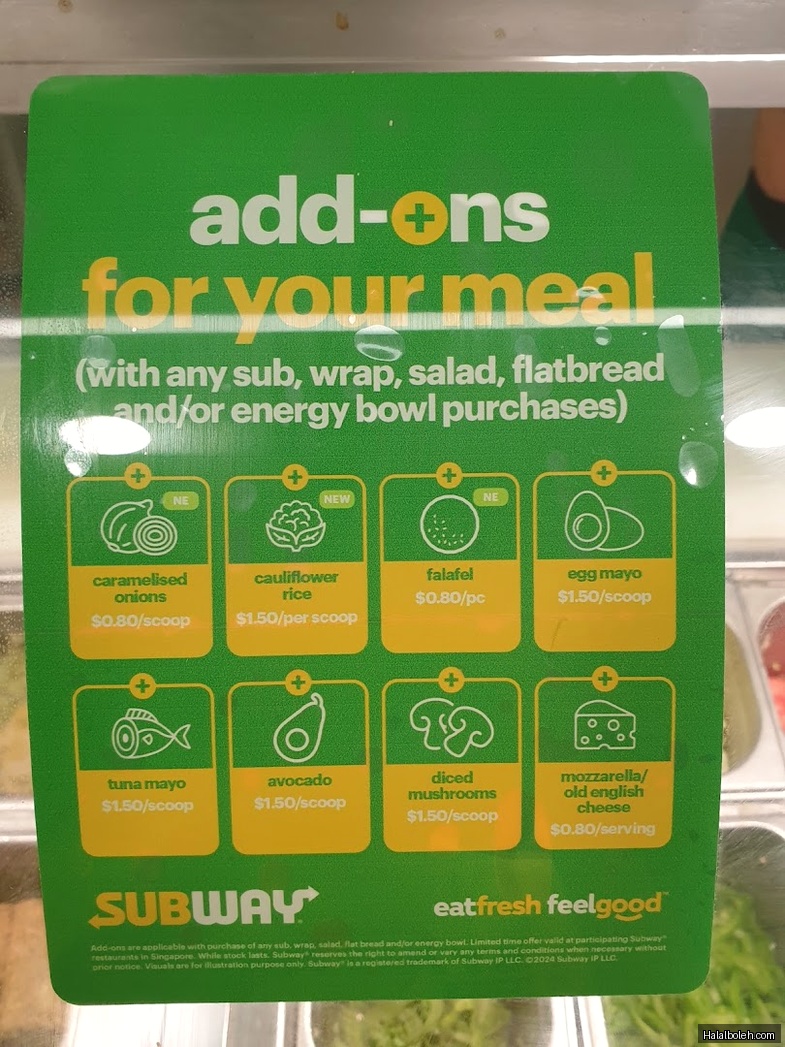 Subway - menu