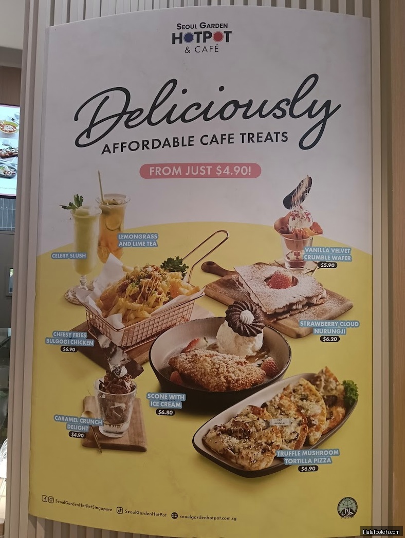 Seoul Garden HOTPOT - menu