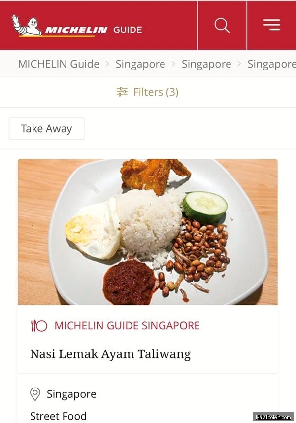 Nasi Lemak Ayam Taliwang - menu