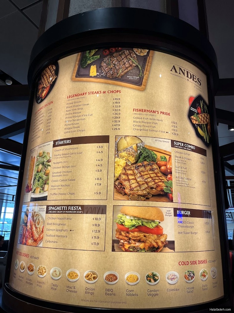 Andes by Astons - menu