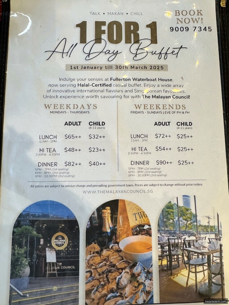 The Malayan Council - menu