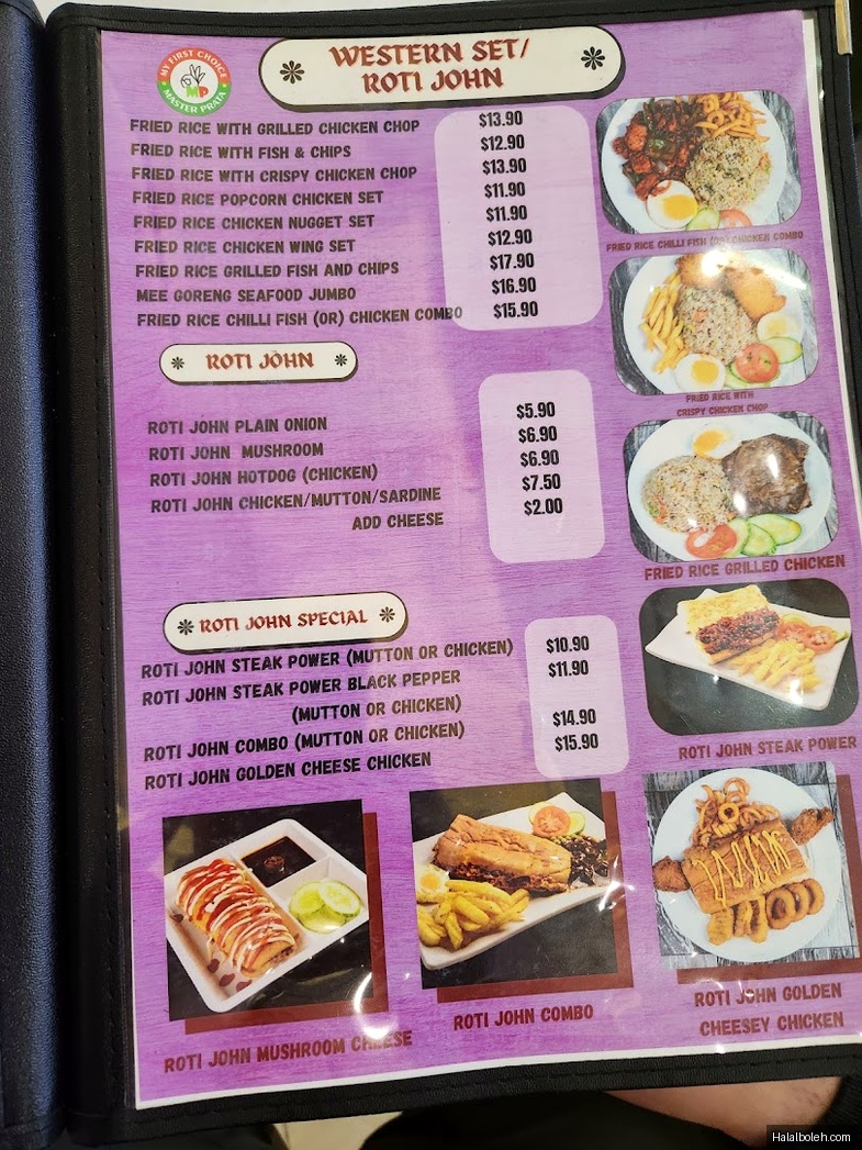 Master Prata - menu