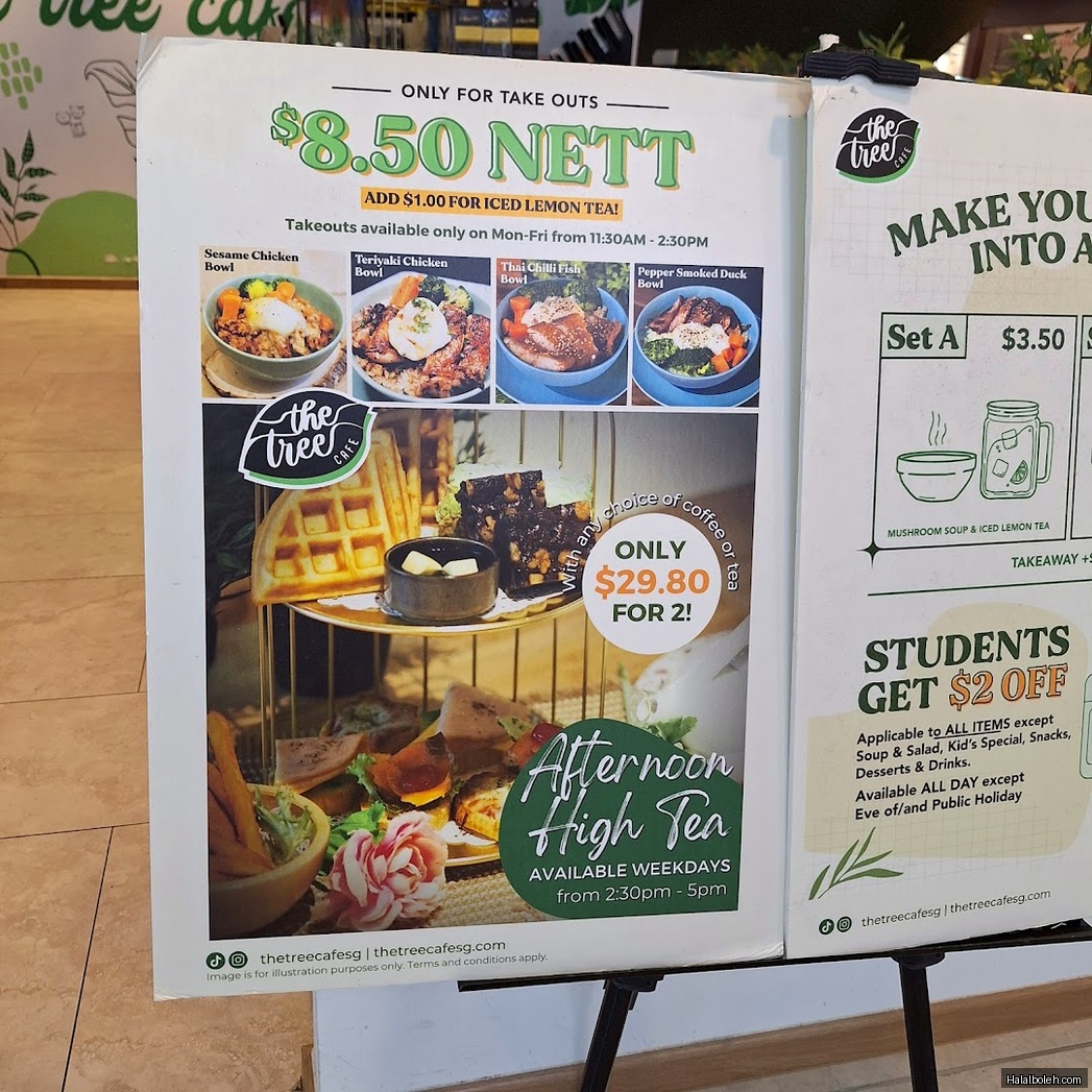 The Tree Cafe - menu