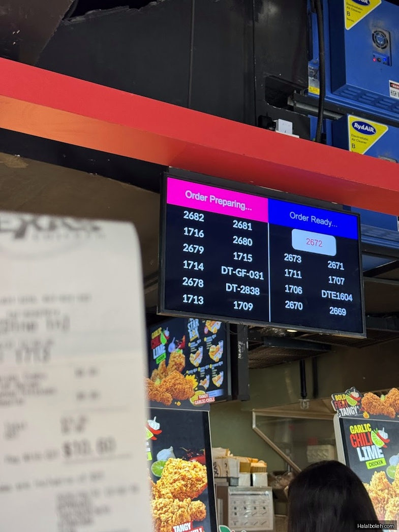 Texas Chicken - menu