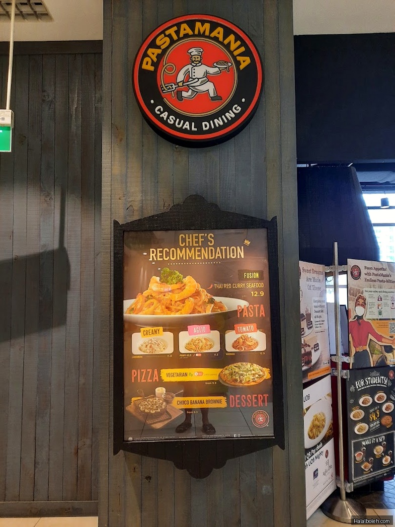 PastaMania - menu