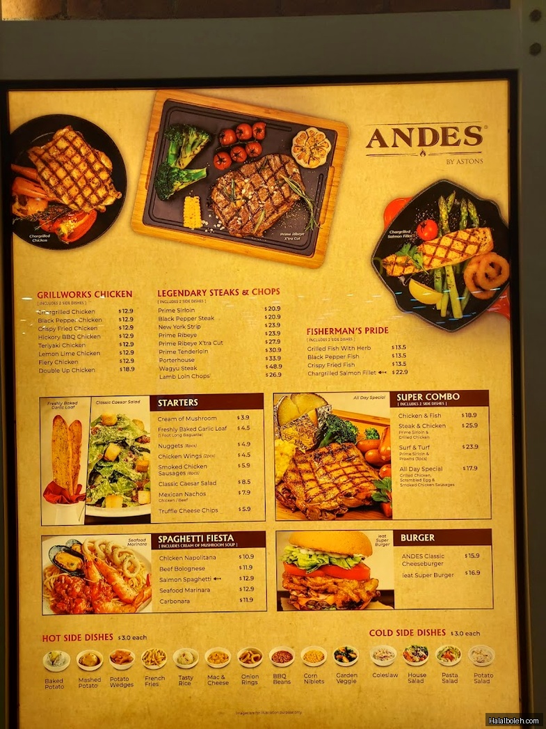 Andes by Astons - menu