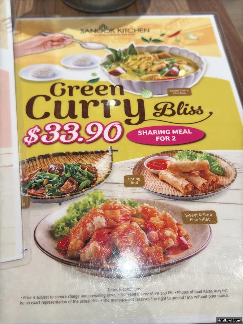 Sanook Kitchen - menu