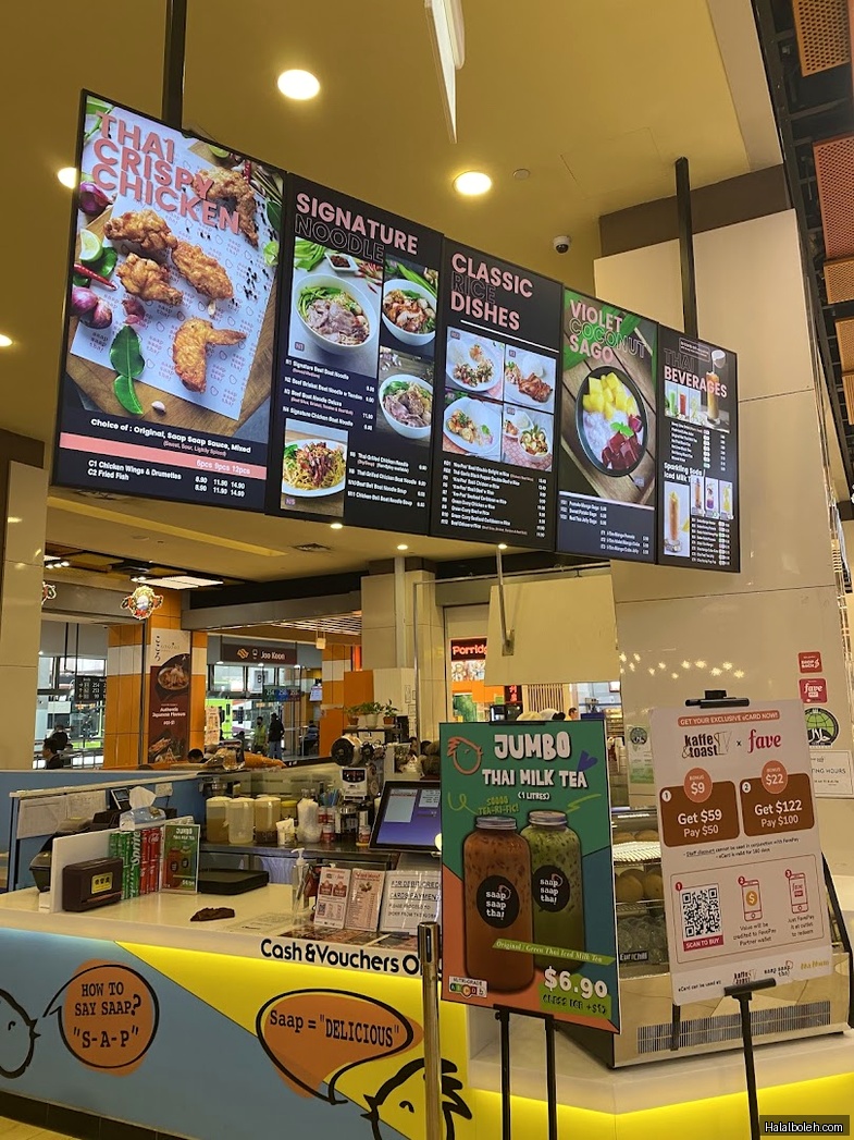 Saap Saap Thai - menu