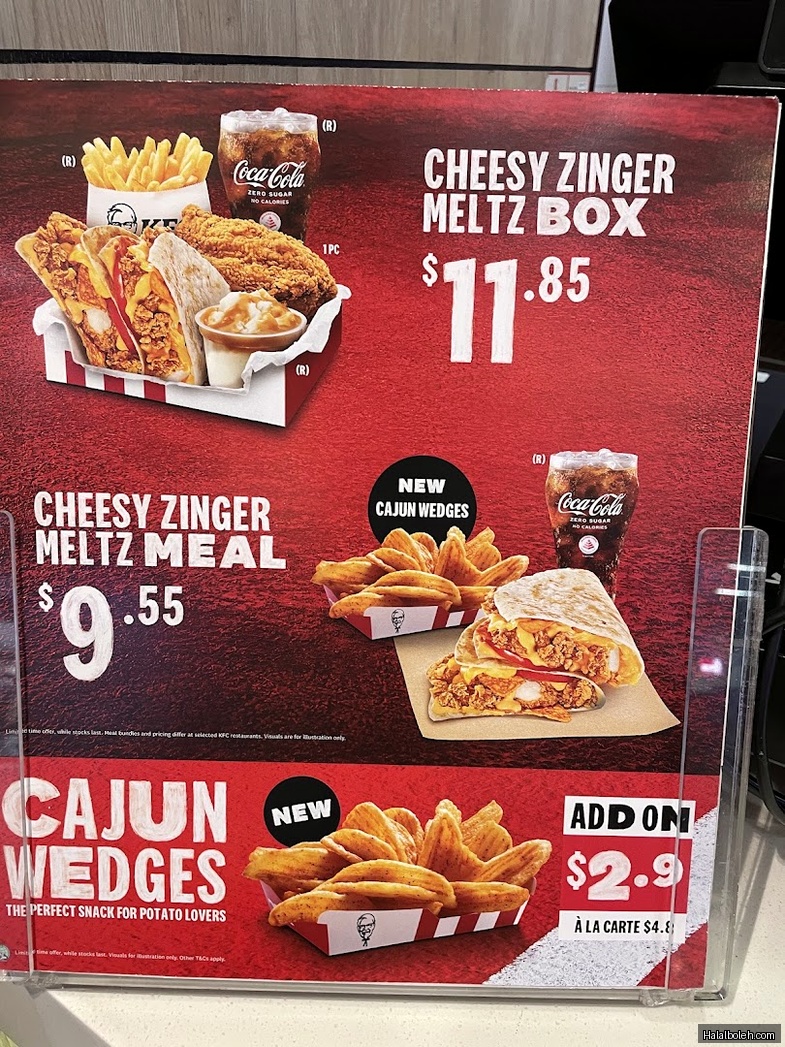KFC - menu