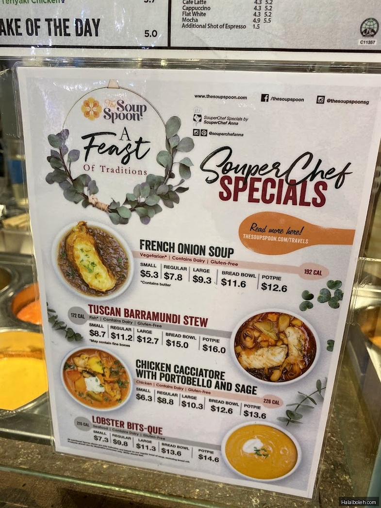 The Soup Spoon - menu
