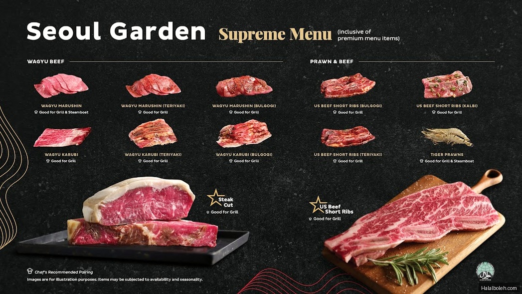 Seoul Garden - menu