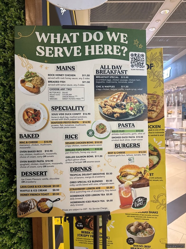 The Tree Cafe - menu