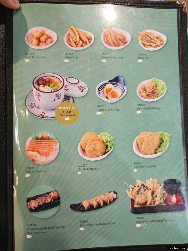 Saute Sushi - menu