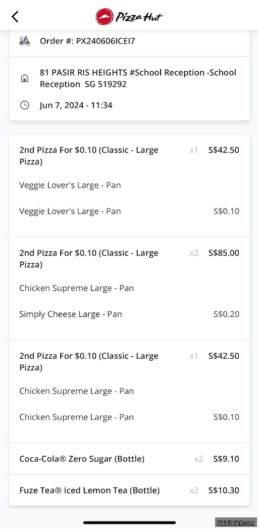 Pizza Hut - menu