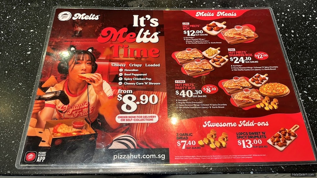 Pizza Hut - menu