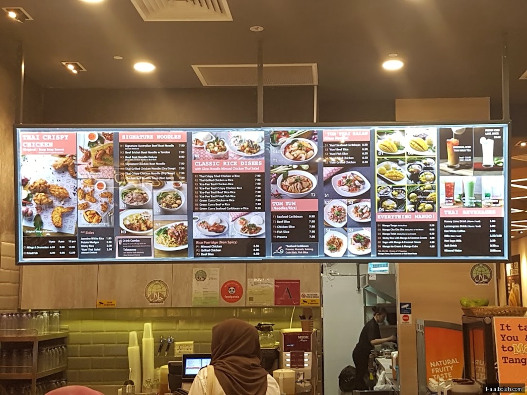 Saap Saap Thai - menu