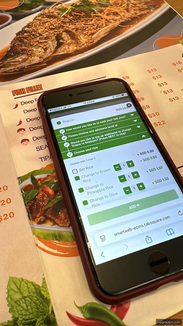 Jai Siam - menu