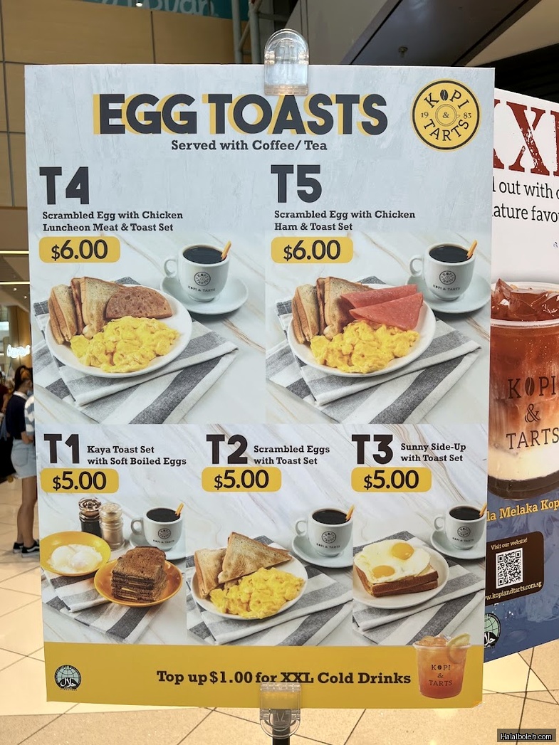 Kopi & Tarts - menu