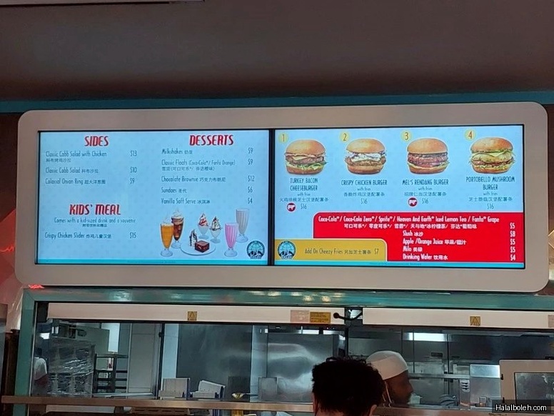 Mel's Drive In - menu