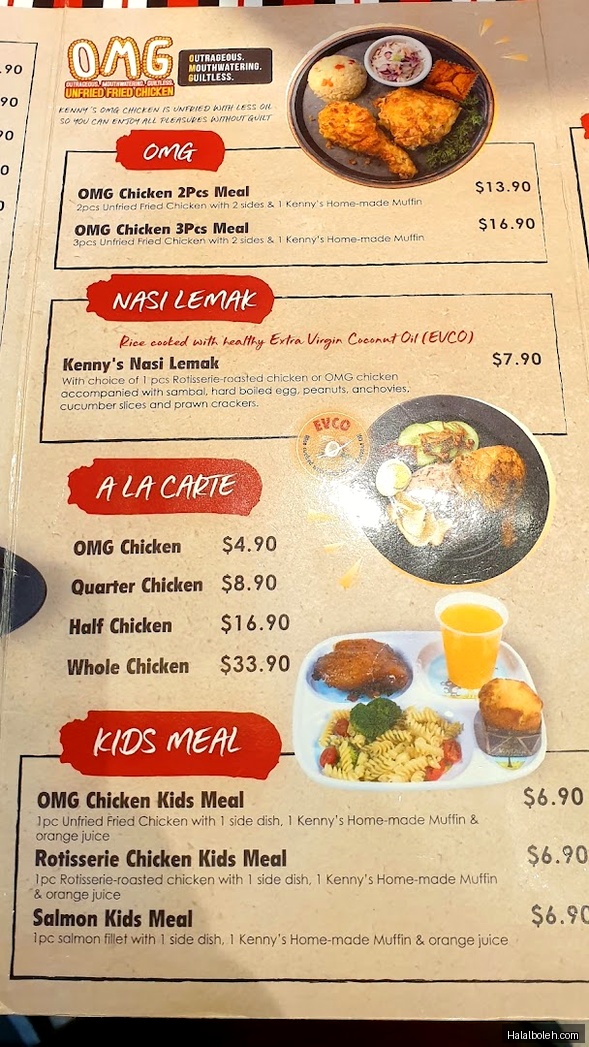 Kenny Rogers Roasters - menu