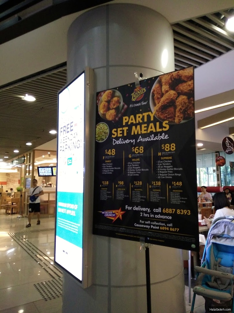 Texas Chicken - menu