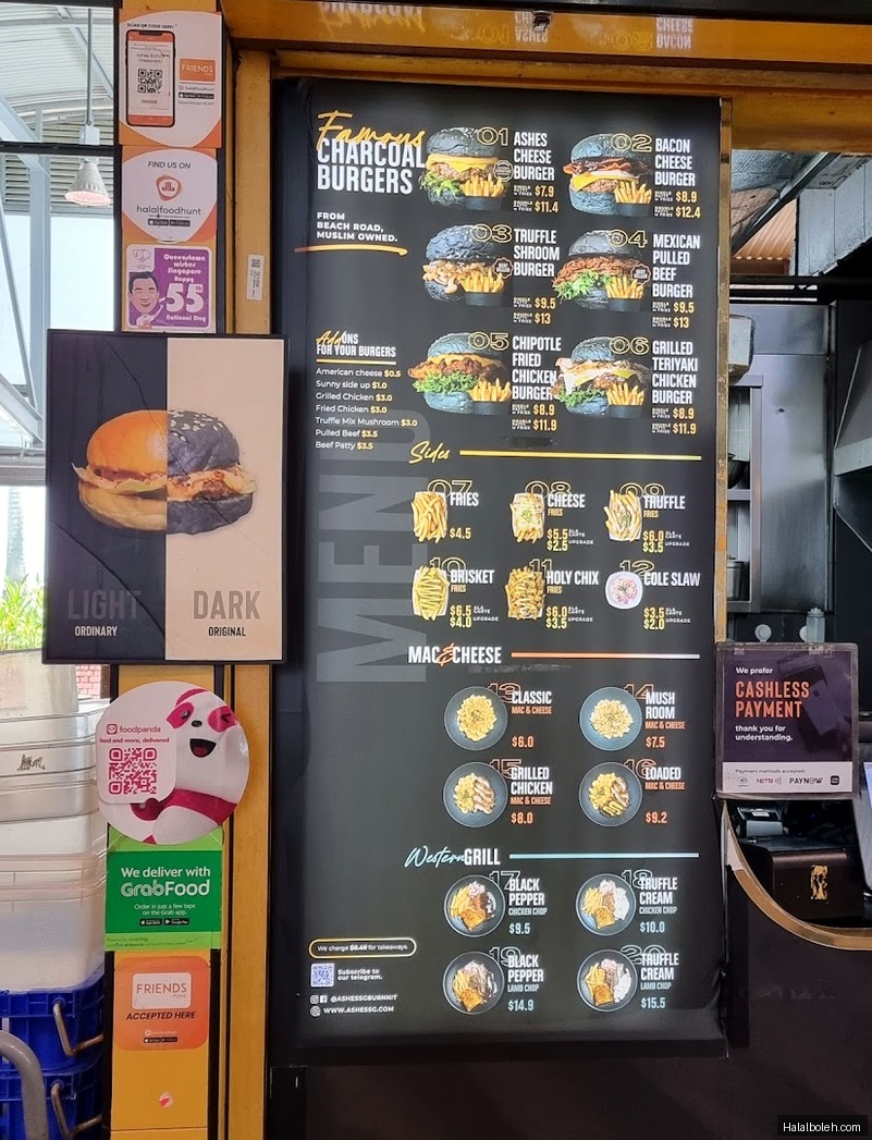Ashes Burnnit - menu