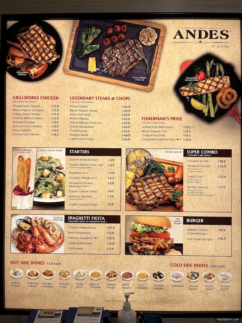 Andes by Astons - menu