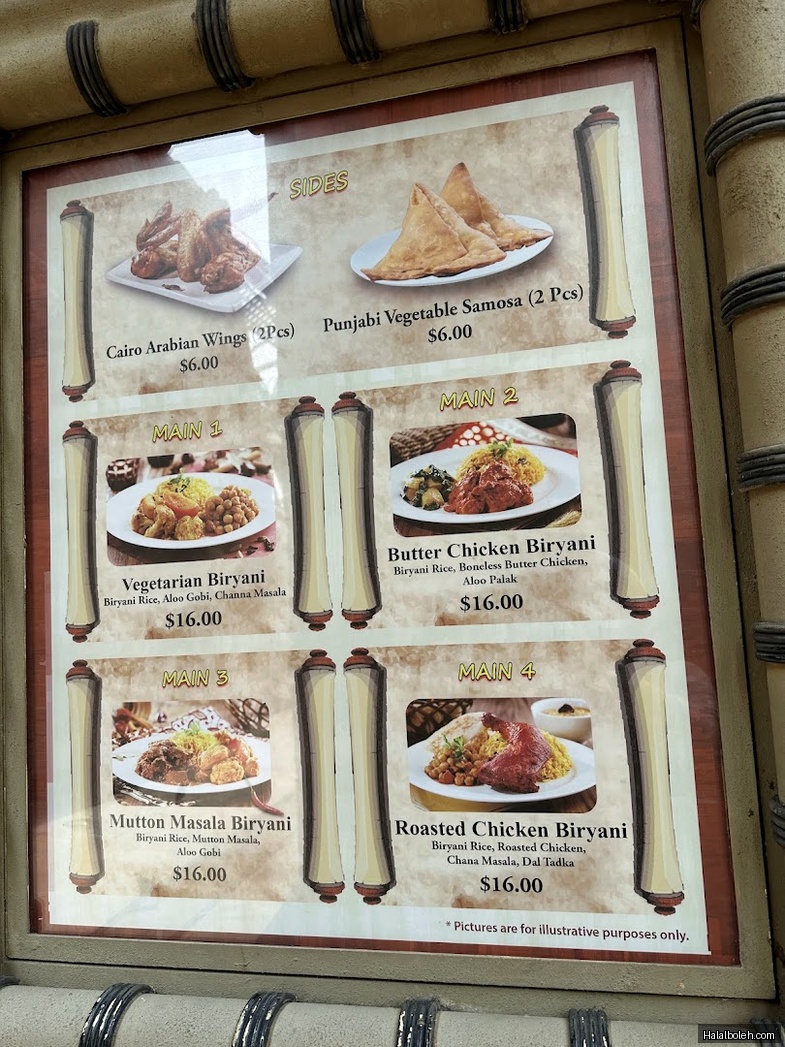 Oasis Spice Cafe - menu