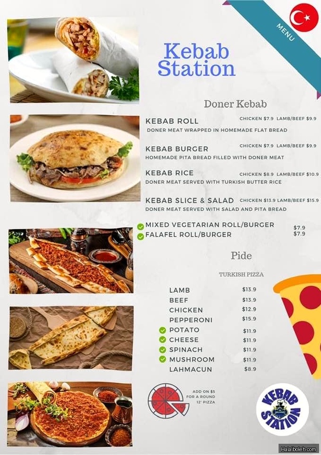 Kebab Station at 920 East Coast Parkway - Menu