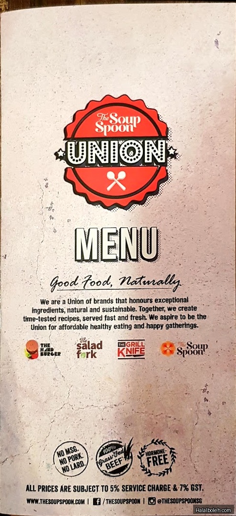 The Soup Spoon - menu