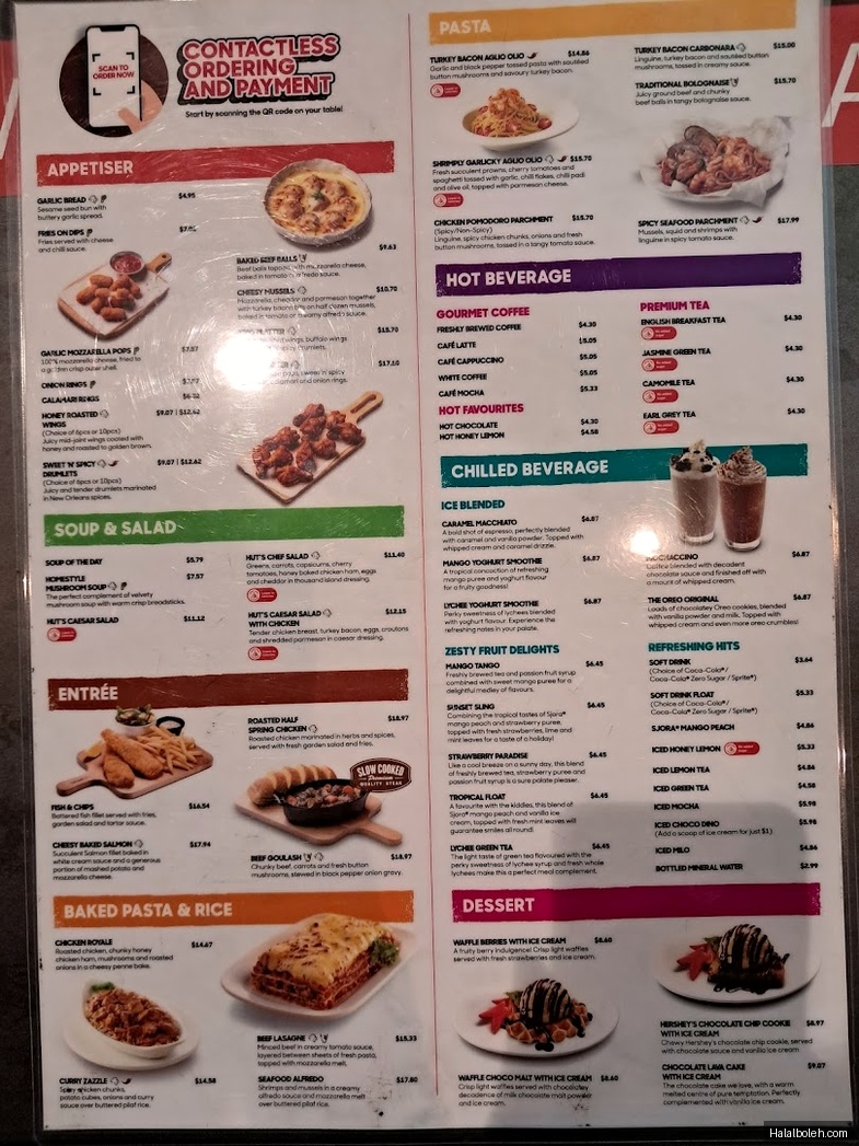 Pizza Hut - menu
