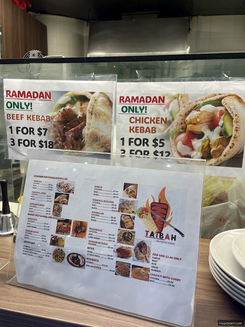Taibah - menu